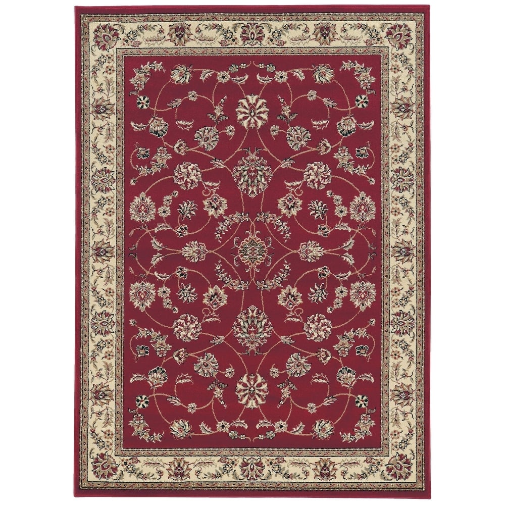 Admire Home Living Amalfi Traditional Scroll Pattern Area Rug