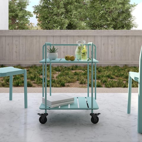 The Novogratz Poolside Gossip Collection Penelope Outdoor/Indoor Cart