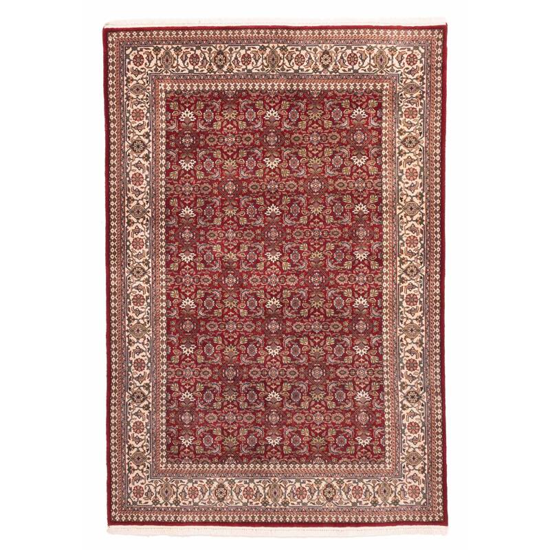 ECARPETGALLERY Hand-knotted Bijar Red Wool Rug - 5'5 x 8'1