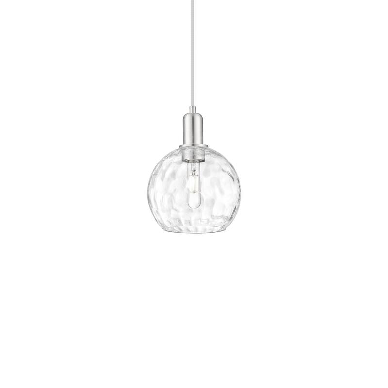 Innovations Lighting 716-1P-11-8 Athens Water Glass Pendant Athens - Brushed Satin Nickel / Clear Water Glass