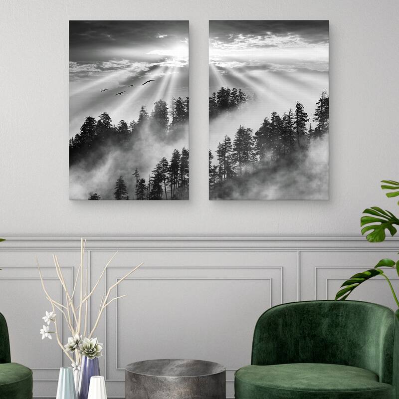 Mountain Sunrise 13 Part I & II by Monte Nagler Canvas Art Prints