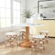 Option Glossy White/ Natural Rattan Frame
