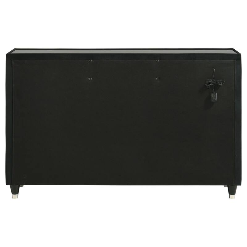 Lorient 8-drawer LED Bedroom Dresser Cabinet Black