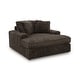 preview thumbnail 2 of 5, Signature Design by Ashley Midnight-Madness Brown Oversized Chaise - 64" W x 68" D x 41" H