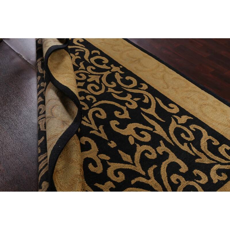 Vegetable Dye Geometric Nepalese Oriental Area Rug Wool Hand-knotted - 6'1" x 9'0"