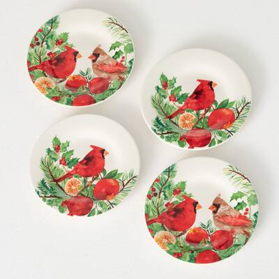 Cardinal Dessert Plate - Set of 4