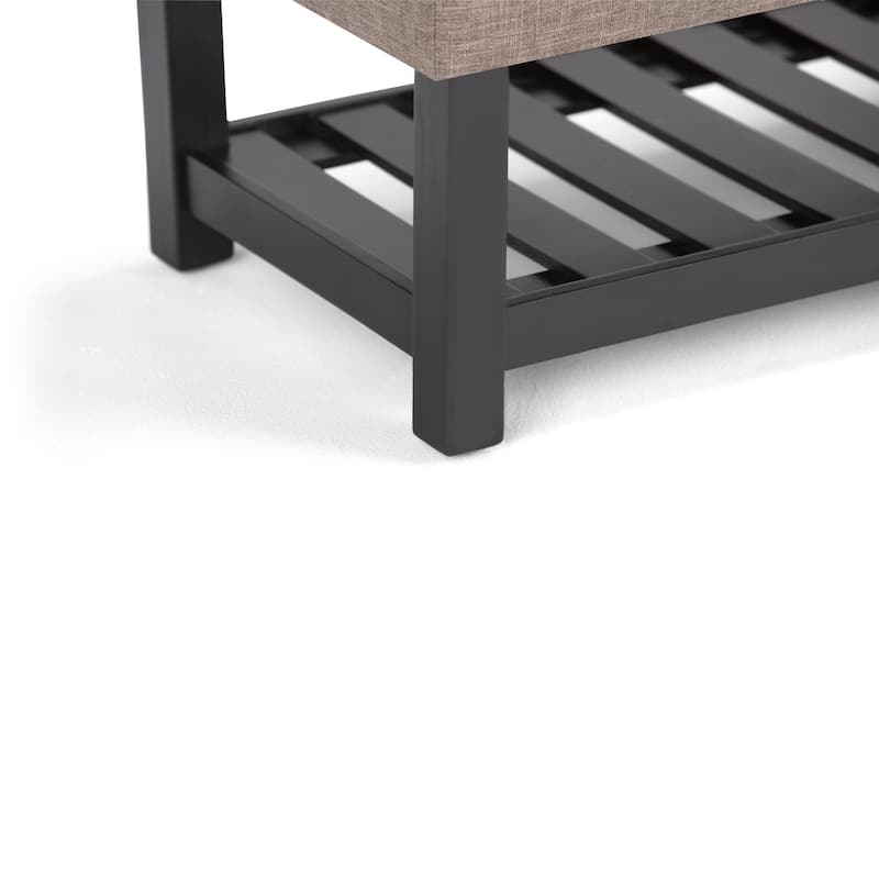 WYNDENHALL Wyatt 44 inch Wide Transitional Rectangle Ottoman Bench - 43"x 17"x 18.5"