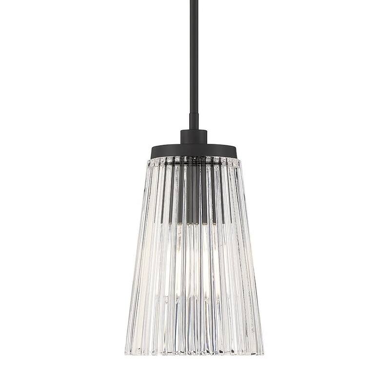 Savoy House 7-1742-1 Chantilly 8" Wide Mini Pendant - Matte Black