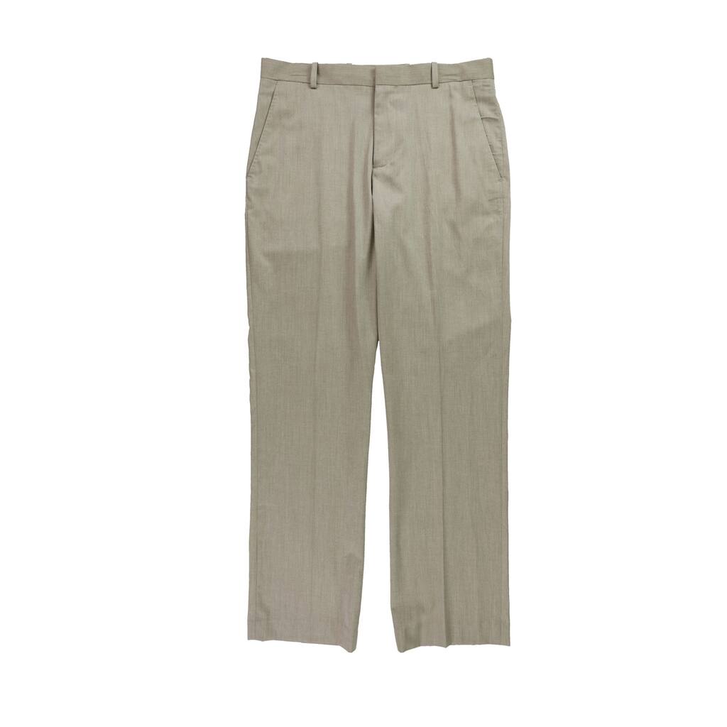 Perry Ellis Mens Linen Casual Trouser Pants, Beige, 30W x 30L - 30W x 30L