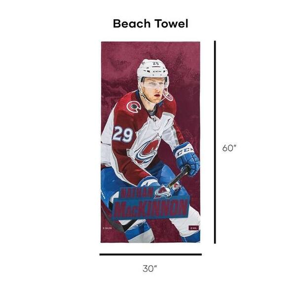 dimension image slide 10 of 12, NHL Player Beach Towel