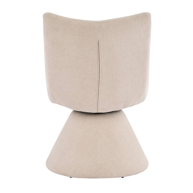 Christopher Knight Home - Modern 180° Swivel Upholstered Dining Chairs Set with Metal Frame & Wrap-round Design, Set of 2