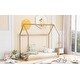 preview thumbnail 3 of 10, Twin Size Wooden House Bed with Playhouse Design , Sturdy Pine Frame for Comfortable Sleep and Imaginative Play