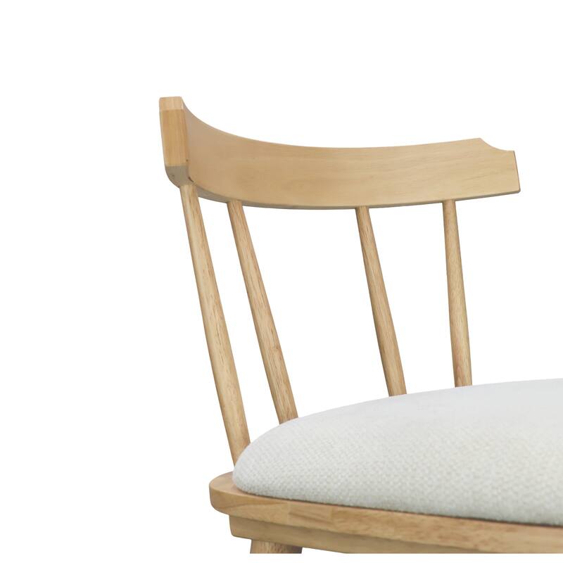 Christopher Knight Home - Olivia Modern Upholstered Solid Rubberwood Counter Stool with Windsor Open-Back Design