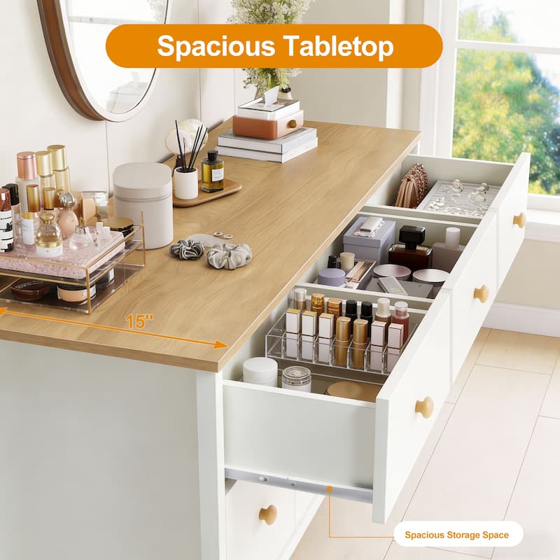 5 Drawer Dressser with Solid Wood Knobs