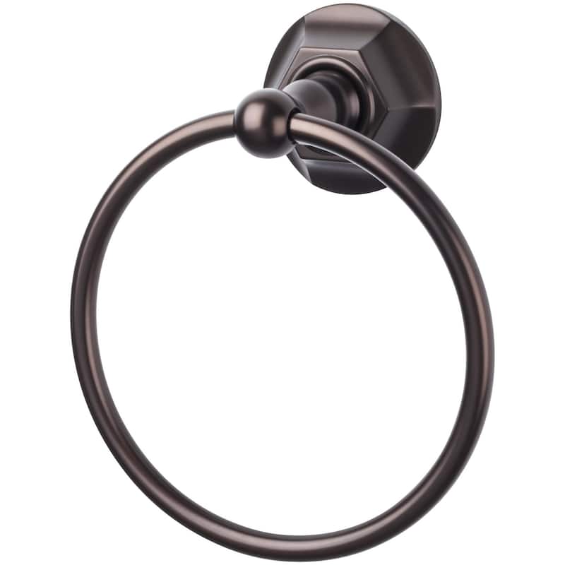 Top Knobs Edwardian Bath Towel Ring Hex Backplate