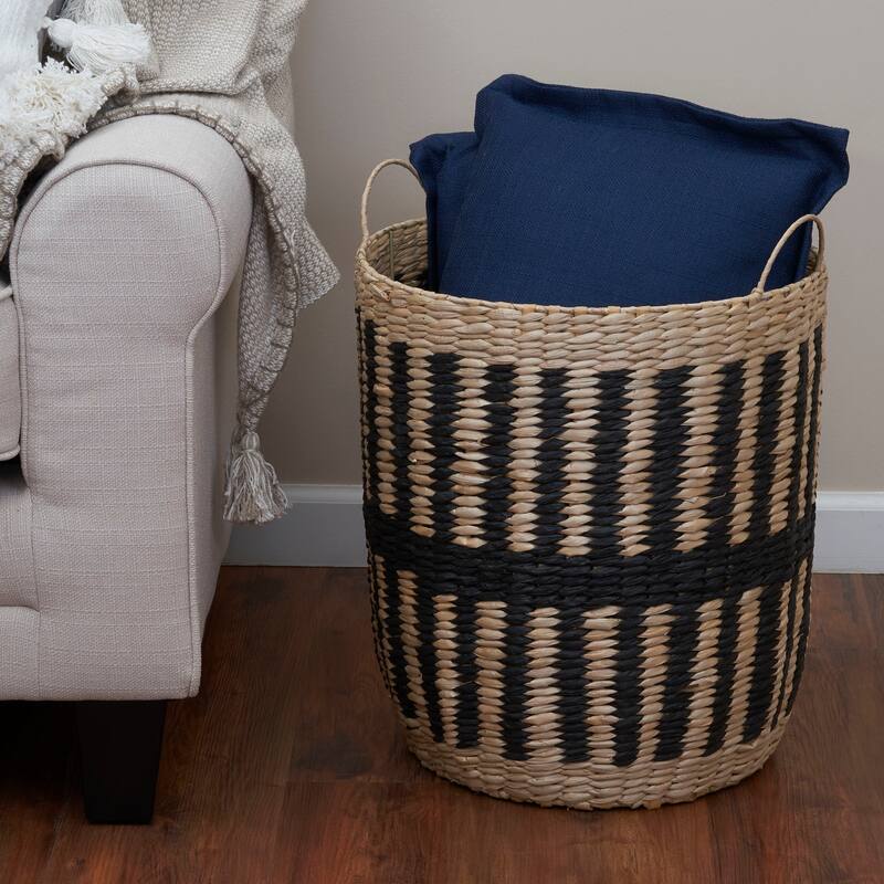 Household Essentials Cattail and Paper Pillar Basket