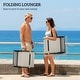 preview thumbnail 5 of 5, Outsunny Chaise Lounge Chair Outdoor Set of 2, 5-Position Adjustable Pool Lounge Chairs, Folding Tanning Chair Beach Lounger