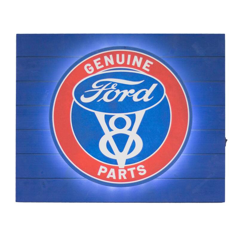 Vintage Ford Genuine Parts Metal Backlit LED Sign - 15" x 18"