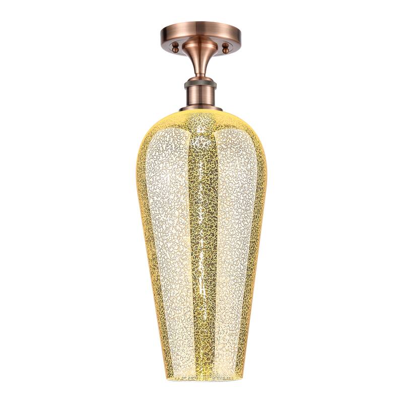 Innovations Lighting Endless Possibilities Ballston - Chelsea - 1 Light 8" Semi-Flush Mount - Mercury/Antique Copper