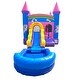 preview thumbnail 3 of 3, Pogo Bounce House Crossover Bounce House with Slide and Splash Pool, Deluxe Pink
