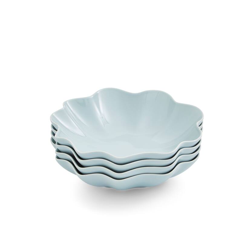 Portmeirion Set of 4 Sophie Conran Floret Pasta Bowls - 9 Inch - Robin's Egg (Blue)
