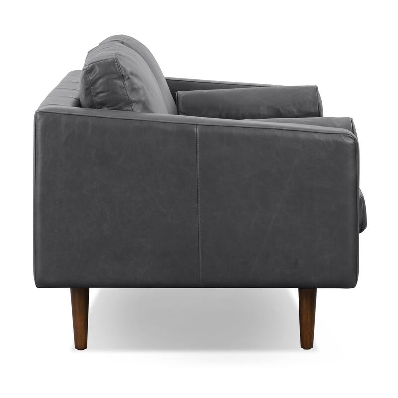 Poly & Bark Napa 72" Apartment Sofa - Full Grain Genuine Italian Leather