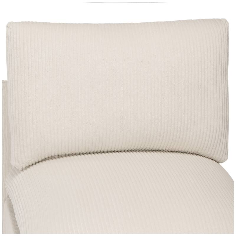 Hamilton Corduroy Upholstered Single Sofa Chair with Ottoman