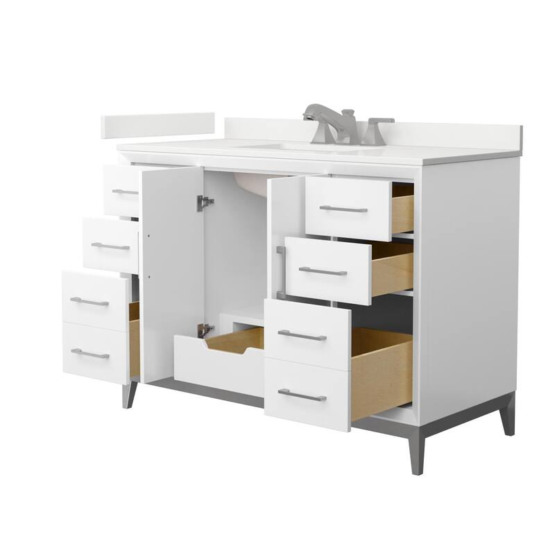 Wyndham Collection WCH818148S-QTZ-US3MXX Amici 48" Free Standing