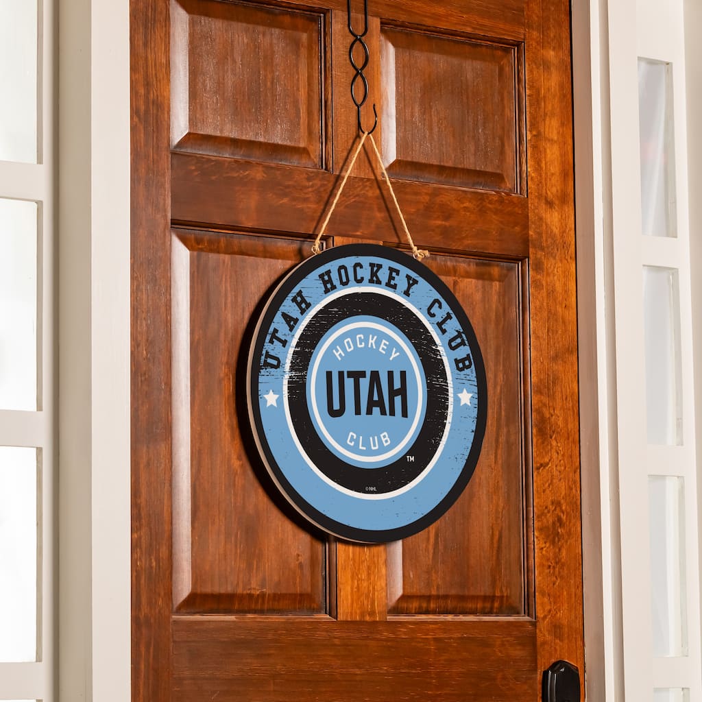 Utah Hockey Club Wooden Door Decor Wall Sign - Multi-Color