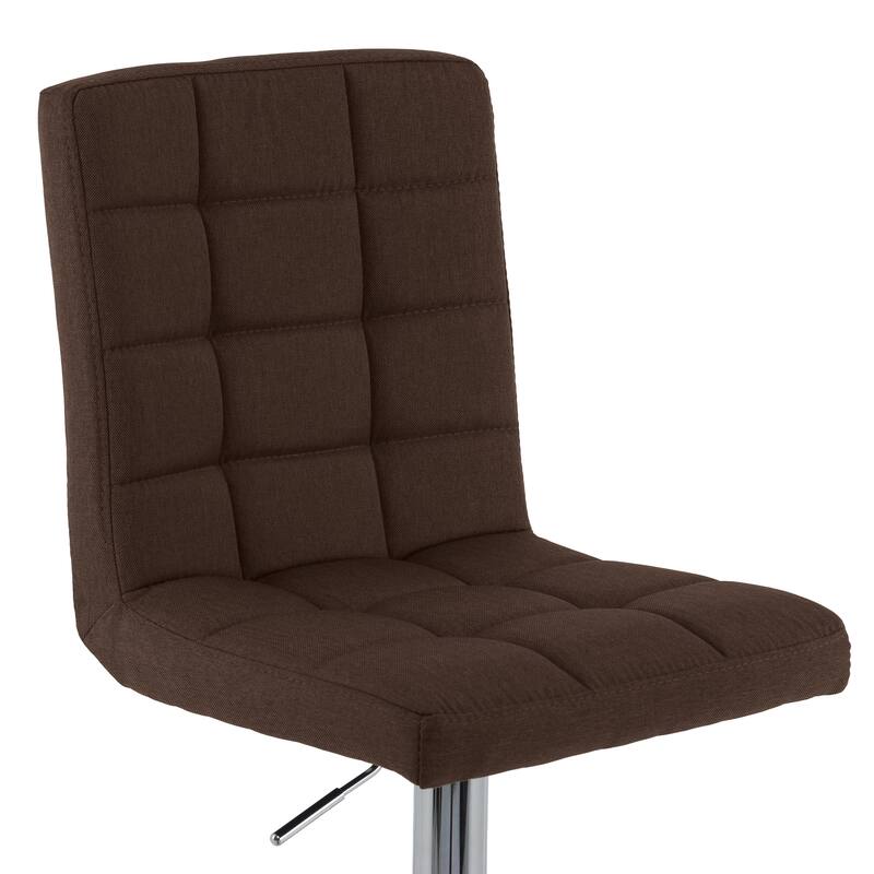 Set of 2 Gas Lift Upholstered Adjustable Barstool