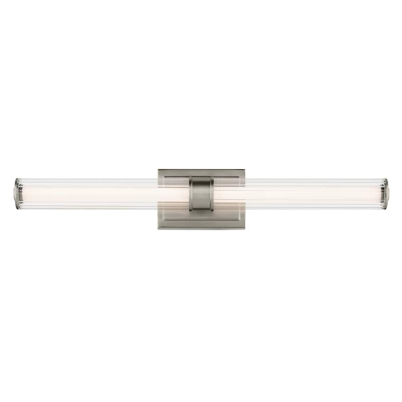 Kichler Lighting Laurene 31" Linear Bath Bar Large LED with Clear Fluted Glass in Brushed Nickel