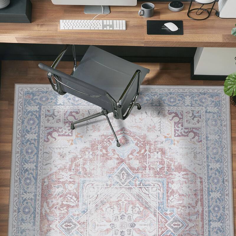 Distressed Boho Machine Washable Area Rug