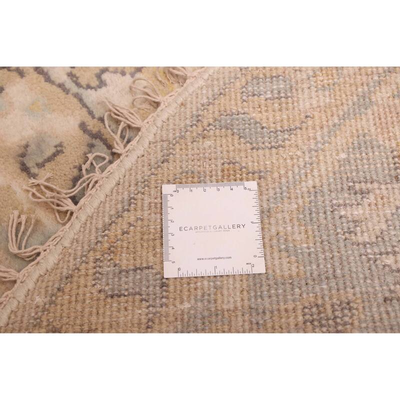 ECARPETGALLERY Hand-knotted Royal Oushak Ivory Wool Rug - 9'6 x 9'4