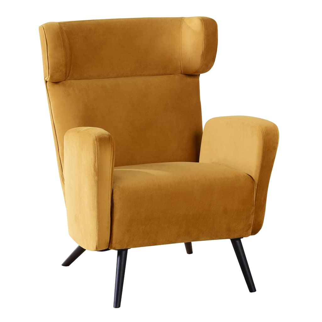 StyleCraft Capri Wingback Accent Armchair - Butterscotch