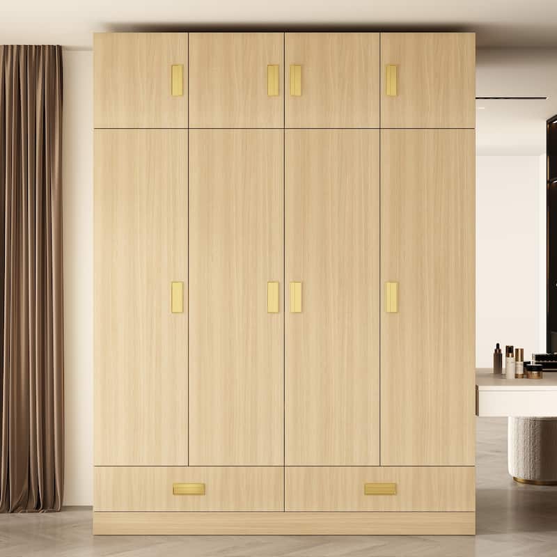 Large Wardrobe w/Optional Top Cabinet Bedroom Accent Closet Cabinet