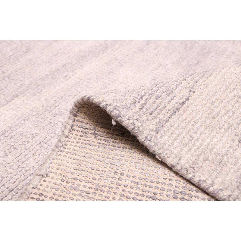 ECARPETGALLERY Hand-knotted Loreto Light Grey Silk Rug - 6'3 x 8'4