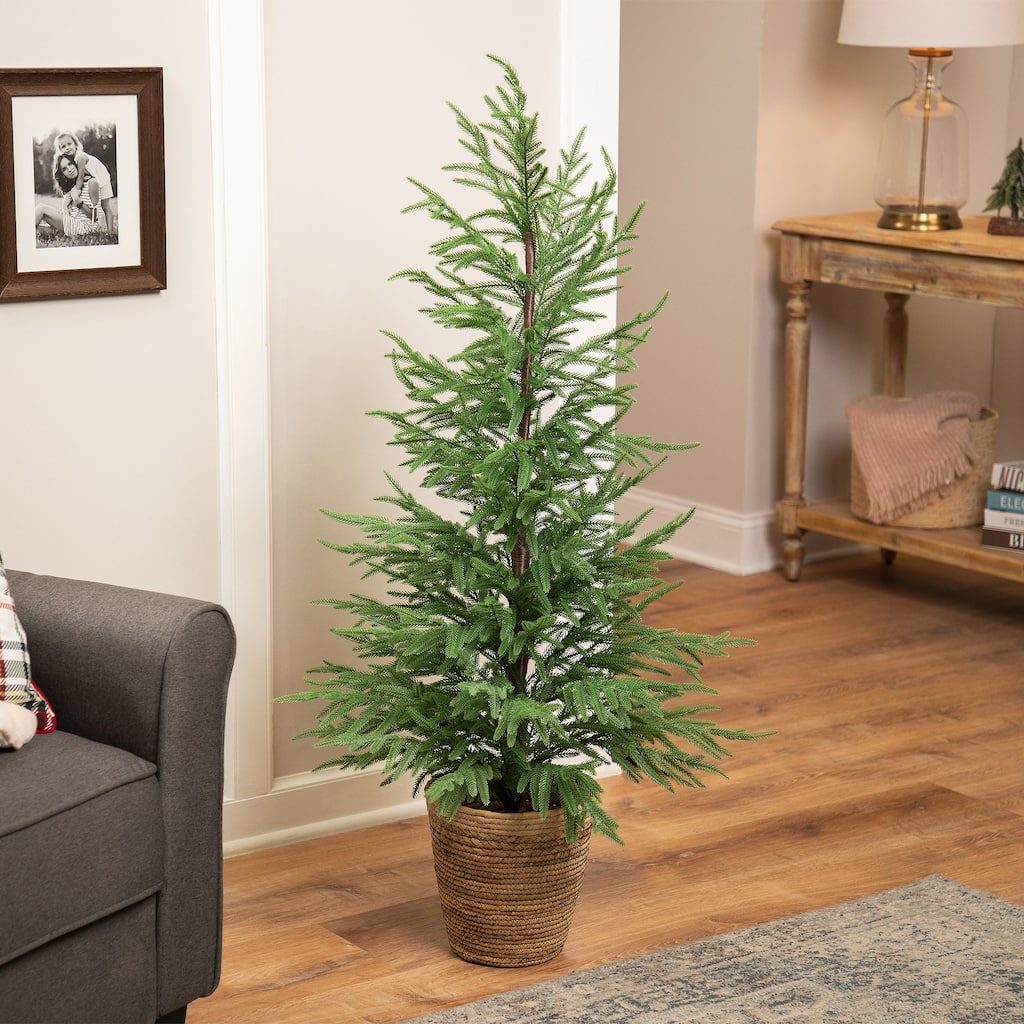 Medium Norfolk Pine Artificial Potted Christmas Tree
