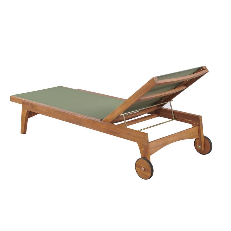 Christopher Knight Home - Orion Acacia Wood Outdoor Chaise Lounger
