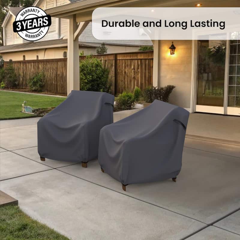 Forever Patio 2 Piece Outdoor Wicker Chair Waterproof Cover - 35 x 32 x 36