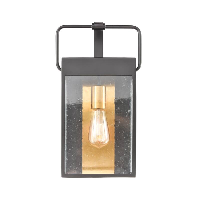 Elk Home Knowlton Matte Black Metal 1 Light Outdoor Wall Sconce