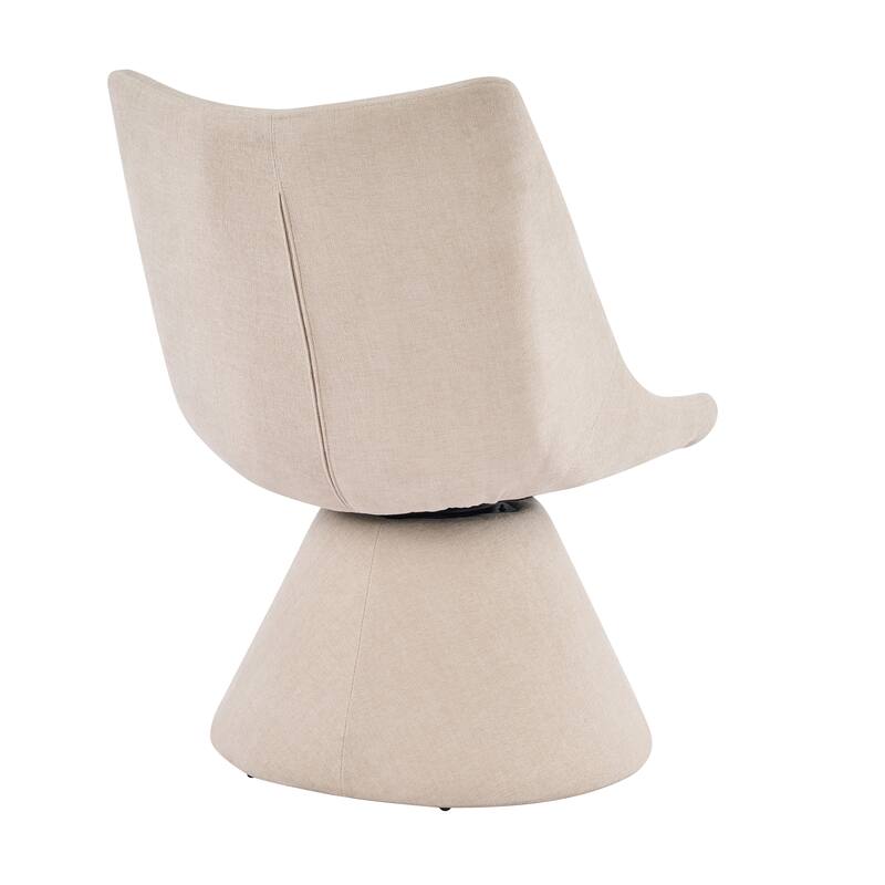 Christopher Knight Home - Modern 180° Swivel Upholstered Dining Chairs Set with Metal Frame & Wrap-round Design, Set of 2