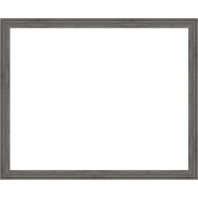 Amanti Art Regis Barnwood Grey Narrow Framed Dry Erase Magnetic Board