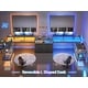 preview thumbnail 18 of 36, 67" L Gaming Shaped Desk Storage Shelves Power Outlet 2 Drawers
