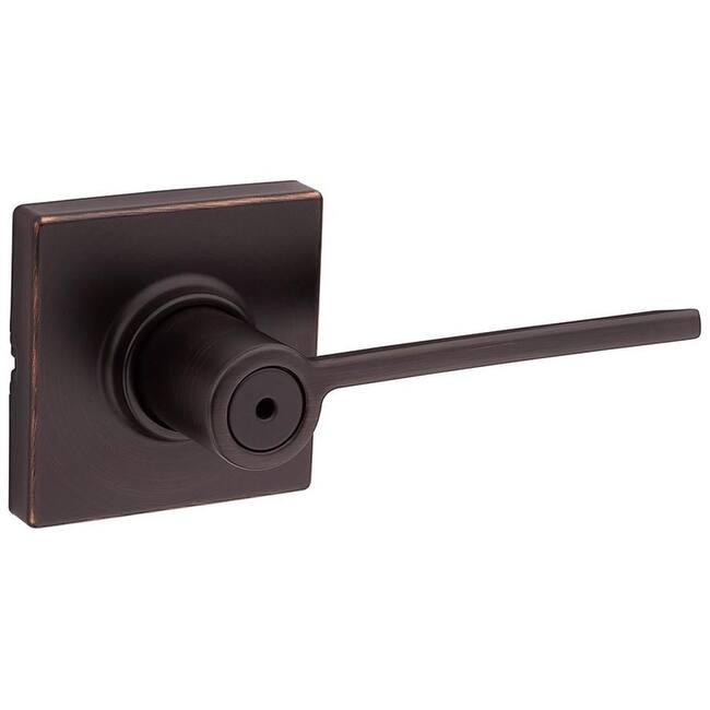 Kwikset Ladera Privacy Door Lever Set with Square Rose