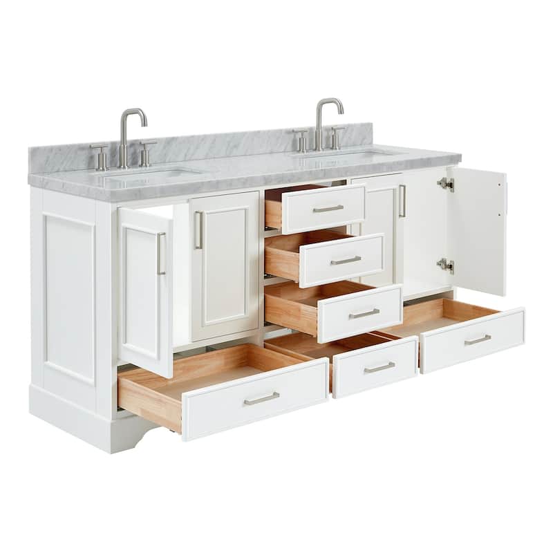 Ariel M073DCWRVO Stafford 73" Free Standing Double Basin Vanity Set