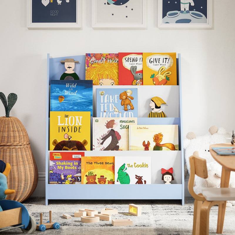 SoBuy KMB32-W, Children Kids Bookcase Storage Display Rack Organizer Holder