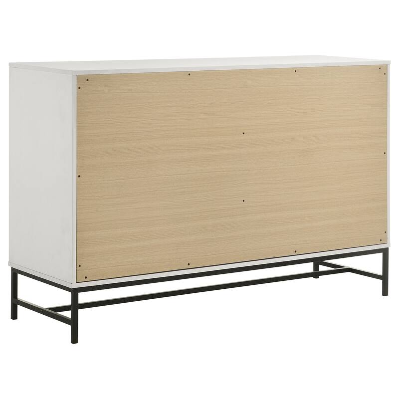 Sonora 6-drawer Bedroom Dresser and Dresser with Mirror White