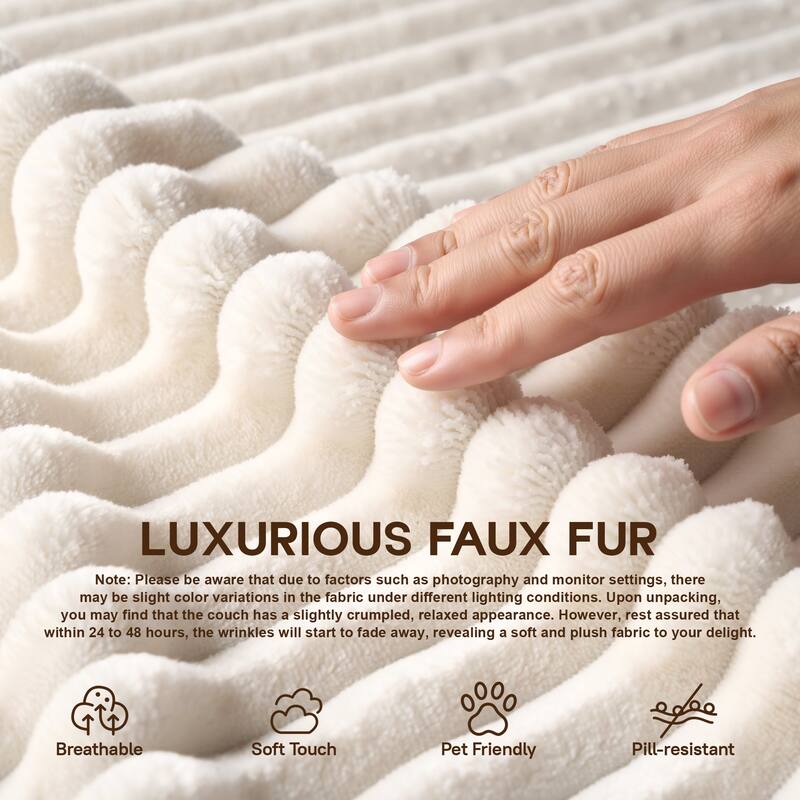 OVIOS All-Foam Plush L-Shaped Sofa​