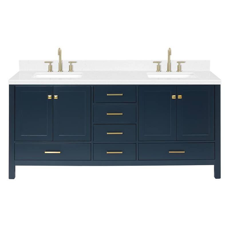 Ariel A072DCQRVO Cambridge 72" Free Standing Double Basin Vanity Set