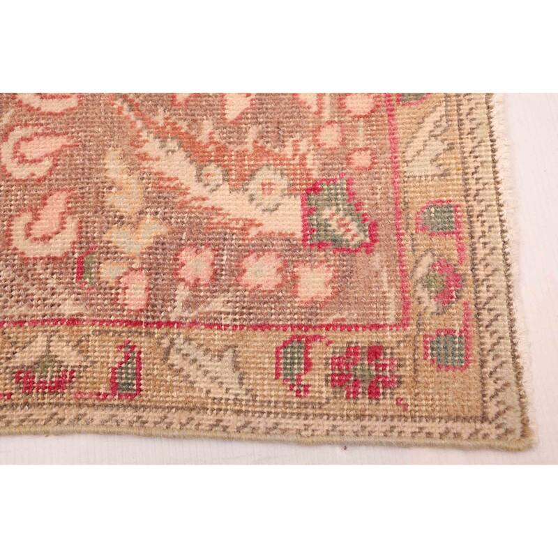 ECARPETGALLERY Hand-knotted Antalya Vintage Dark Pink Wool Rug - 9'6 x 12'6